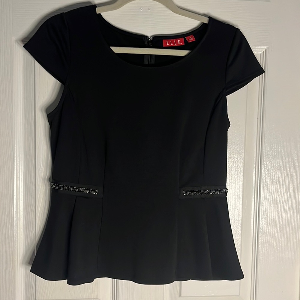 ELLE peplum blouse size M